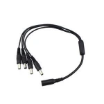 Security System CCTV Camera Power Splitter DC Power Cable 1 Female (Plug) to 4 Male (Jacks) DC Cable