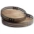 Import Set of 2 round Wooden Tray with  Handle from India