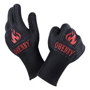 shangyu lingchen oven mittens heat resistant gloves for kitchen bbq grill