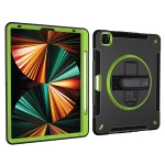 Shockproof Hybrid TPU PC Tablet Shell Case for Pro 12.9 iPad  Case 2021 5th Gen with Pen Holder Stand Hand Strap Shoulder Belt