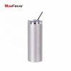 Silver Sublimation Blanks Skinny Tumbler Custom Logo Double wall vacuum insulated Sublimation Tumbler blanks MSS20TG-S