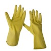 single color natural latex house hold kitchen cleaning gloves with diamond palm