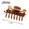 Small / Medium / Large Clear Coffee Fancy Hairgrips Plastic Hair Claws