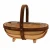 Import small softwood trug basket with handle, wood trug with plastic liner from China