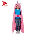 Soft Animal Unicorn Dino adult hooded blanket with sleeves