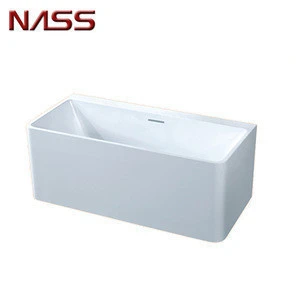 solid surface standing bathtub square shape freestanding hot bath tub for adult