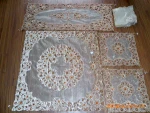 Source factory wholesale beaded embroidered table napkin, cotton dinner napkins, sequins table linen, table-runner, tablecloth