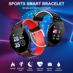 Sports Watches Heart Rate Smart Watch Touch Screen IP67 Waterproof Fitness Bracelet with High-definition Men Watch Accessories