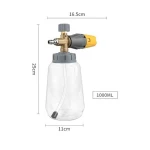 SPS 1L Car Wash Transparent Snow Foam Lance Snow Shampoo High Pressure Washer Foam Cannon Foam Nozzle