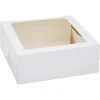 Square Corrugated Folding cake box white