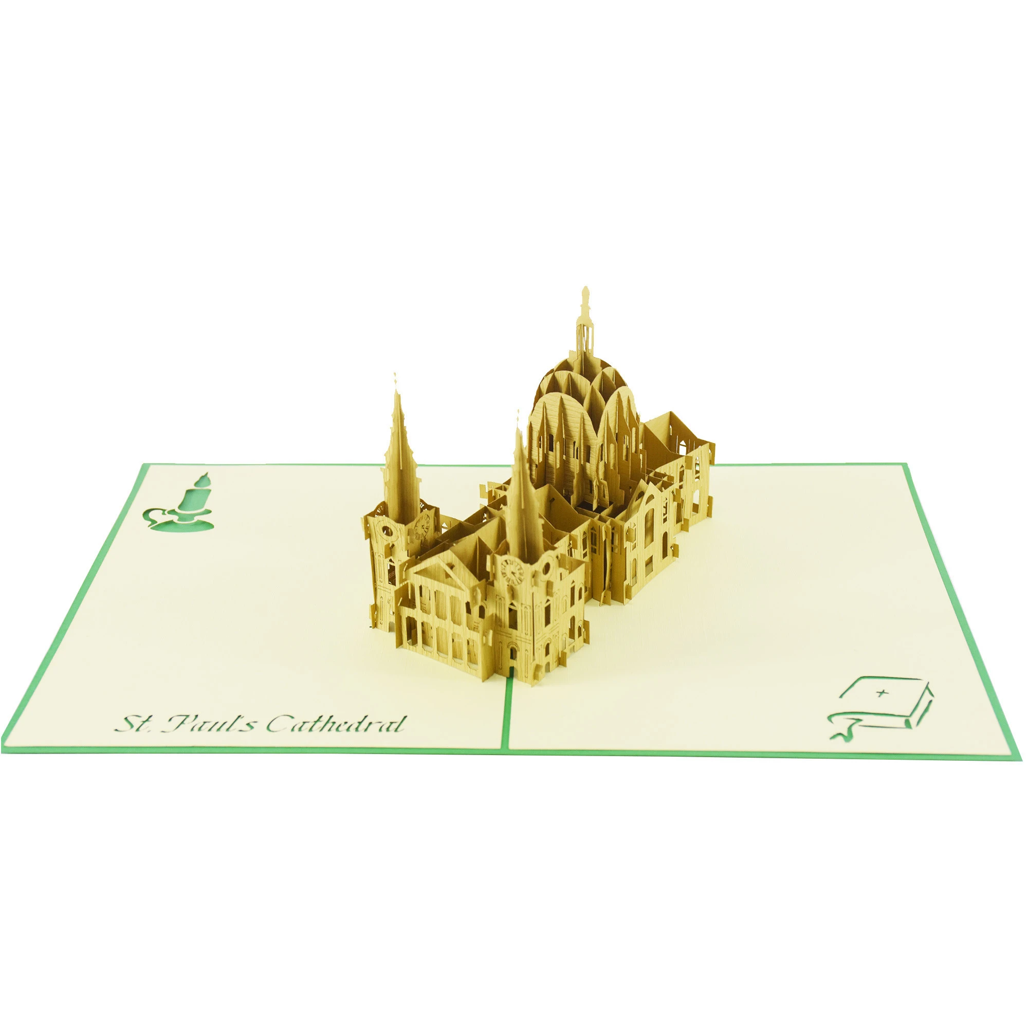 St Paul&#x27;s Cathedra, London Architecture 3D Pop-up card greeting card Wholesale Vietnam Handmade Custom Design New Ideas