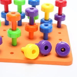 Stacking Peg Board Toddler Toys Educational Puzzle peg board game PP Plastic Peg Toy