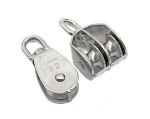 Stainless Steel 304 Marine Pulley M15 Single Wheel Swivel Eye Wire Rope Pulley