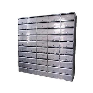 Stainless Steel Office Post Letter Box 50 Compartment Wall Mounted Mailbox