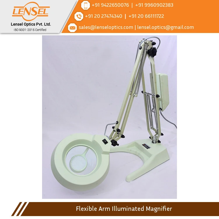 Standard Model with Movable Heavy Base 6x Magnification Attachment Flexible Arm Illuminated Magnifier