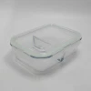stocks Plastic Lid Storage Glass Food Container bento lunch box with compartment