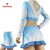 Import Sublimation Most Popular Cheerleading Uniforms, Sexy Mesh Blue Cheer Clothing from China