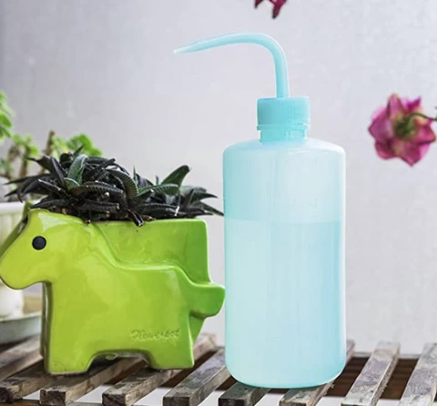 Succulent Watering Bottle 500ml Blue Water Squirt Irrigation Bottle Squeeze Sprinkling Can Plastic Wash Plant Bottle