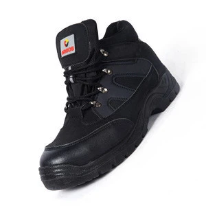 Suede Leather High Neck Brand Safety Shoes