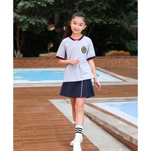 Summer Girls Skirt Sets School t Shirt and Skirt Sets  for Kindergarten and Primary School Girls