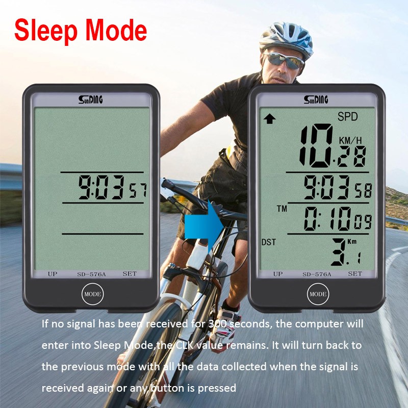 Sunding Hot sell Rainproof Wired Bike Computer Bicycle Speedometer Cycling Odometer  Indoor Outdoor Exercise