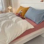 Suowei Amazon Pink Bed Set Quilt Bedding Set Bed Sheets Wholesale Custom Polyester Patchwork Duvet Cover