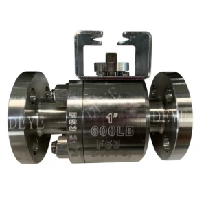 Super Duplex Steel F51F53 Forged  2pc Ball Valve with ISO5211bracket