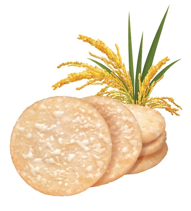 Sweet Rice Cracker Non Fried From Jasmine Rice Natural Roasted Rice Flavor with Snow Sugar