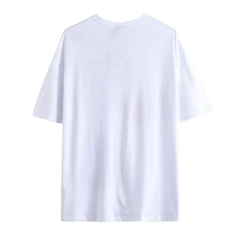 T117 European Casual Print Women T-shirts Ladies Summer White Cotton T-shirts T Shirt Tee Clothing