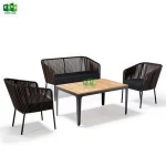Table chair set outdoor bali wicker and rattan garden furniture