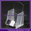Tabletop Frosted Acrylic Brochure Display With Business Card Holder