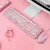 Import Technology X9VR Lipstick Real Mechanical Keyboard Mouse Set Retro Girl Pink Cute Round Key Gaming Keyboard from China