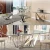 Import tempered glass dining table set 2020 dining room furniture from China