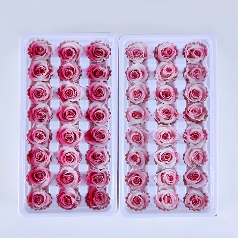 The stabilized flowers rose eternal preserved flower heads in gift box