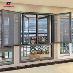 Thermal break aluminum frame windows and doors impact design double glaze soundproof ventilation window