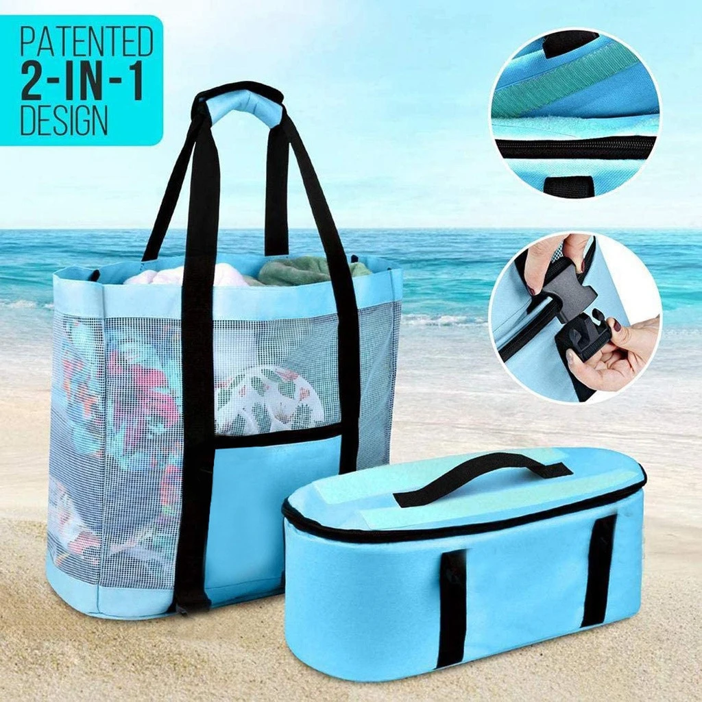 Thermal Insulation Bag Handheld Lunch Bag Beach Cooler Insulated Cooler Picnic Mesh Woman Stylish 1pc/poly Bag Food OEM 1000pcs