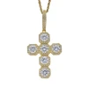 Top Luxury Hip Hop Iced Out Rock 18k Gold Plated Full Zircon 87mm Extra Large Cross Solid Pendant for Men And Women