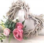 Totally 100% handmade weave ornamental environmentally friendly heart-shaped wicker craft