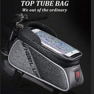 Touch screen Outdoor Sport Travel Bike Frame Top Tube Bag Cellphone Holder Case Bicycle Front Handlebar Pouch Bag