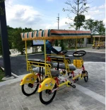 Tourist and Recreational Vehicles Adult Tandem Bike 4 Passenger Beach Pedal Quadricycle Bicycles for Sale