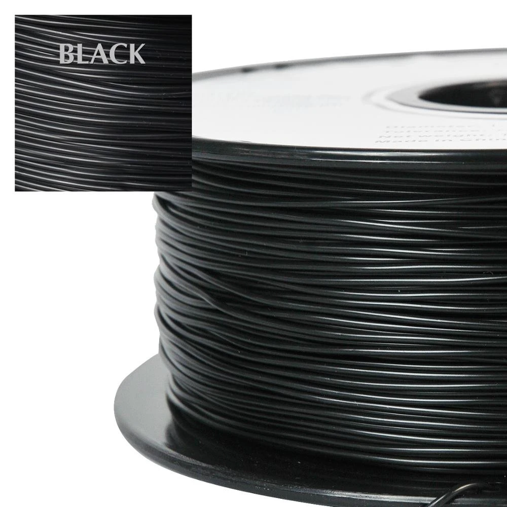 TPU-1KG 1.75 3D Printer Filament, 1kg Spool, 1.75 mm, Black Filament