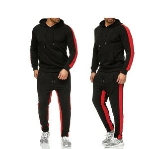 Track Suits For Men Red Color Fleece Made Gym Fitness Jogging Wear Track Suits