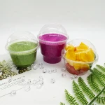 Transparent disposable glass for dessert cup and ice cream cold drink milk tea or yogurt cup