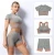 Import Trending Products 2020 New Arrivals 3 Piece Yoga Set Sport Bra Top Fitness+Short Sleeve+Short Pants For Women Cycling Wear from China