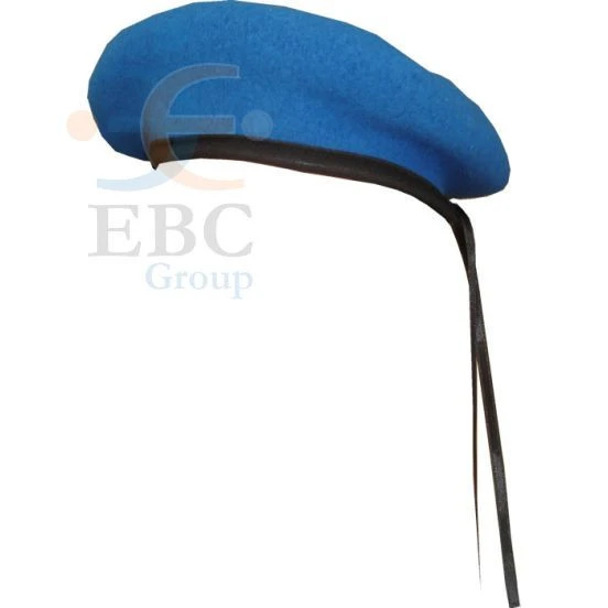 UN Sky Blue Beret Caps and Hats, Unisex United Nations 100% woolen Beret Caps