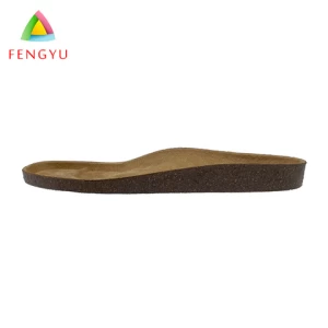 Unisex Wooden Arch Support Sweat Absorb Rubber Cork Material Outsole Leather Cork Sandal Mid Sole
