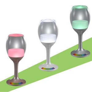 USB rechargeable Adjustable color cup touch sensor wine glass night light hoteil Led goblet cup light