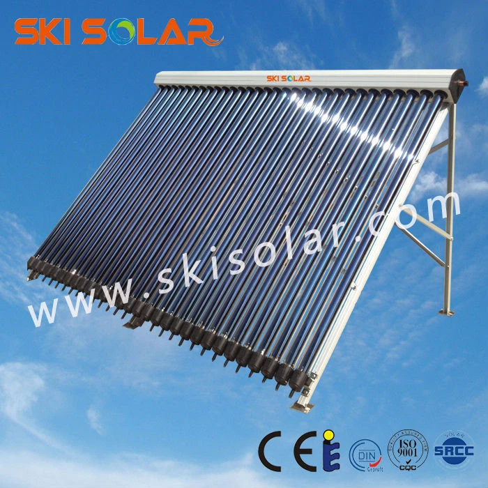 vacuum tube solar collector with direct flow