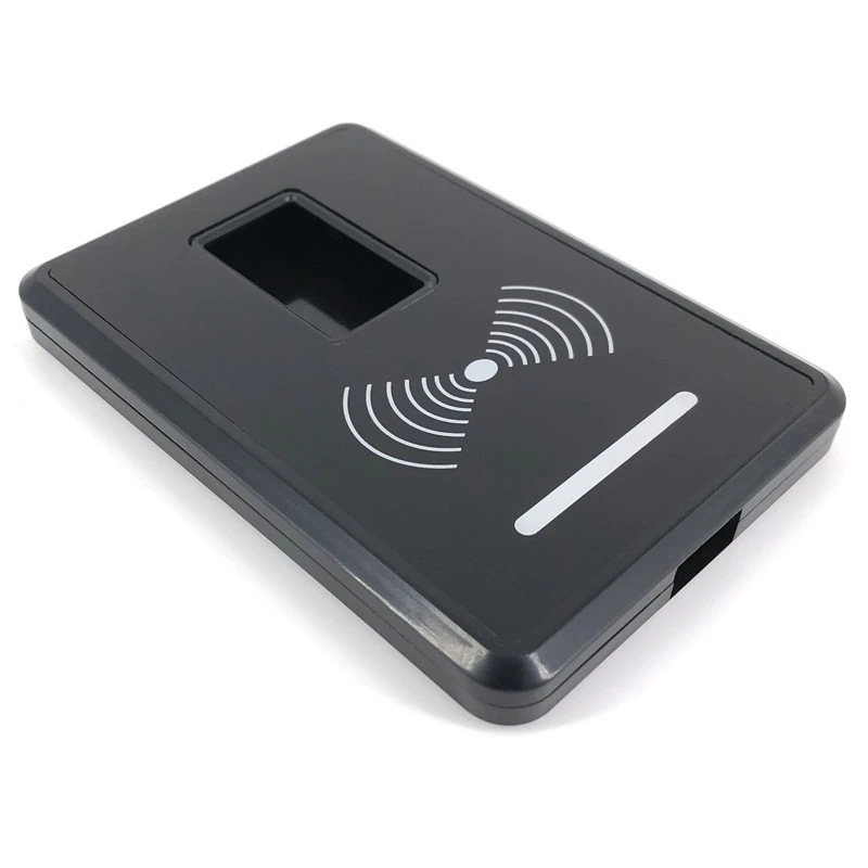 Vange black swipe card entrance junction box ABS plastic instrument enclosure housing 105*72*12mm fingerprint module design
