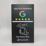 Variable QR code Printing Programmable NFC Ntag213/215 /216 190*110mm Google Review Stand Cards